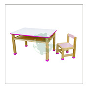 YA-046-04彩邊桌+YA-048-04七代椅-粉